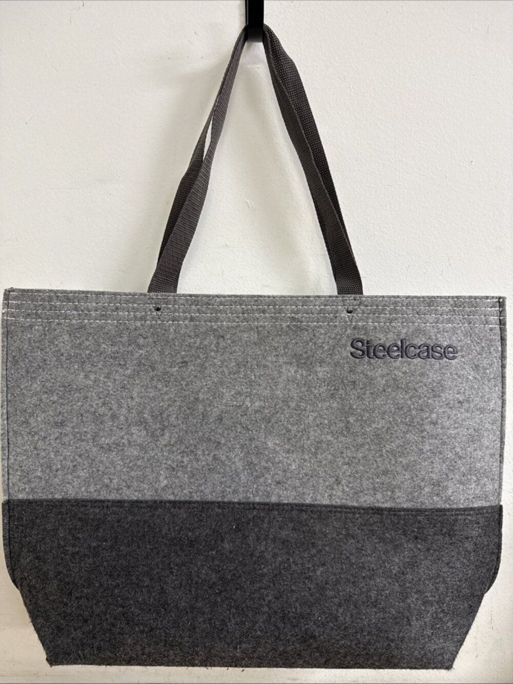 Steelcase Port Authority Shoulder Tote Bag Polyester Gray Color 20x14